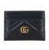 Gucci Marmont Card Holder, &pound;160, Accessories, Black, Leather, Front view